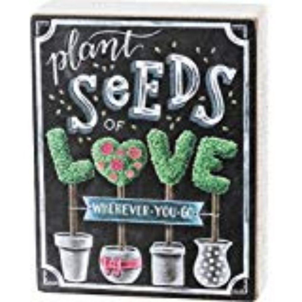 Primitives by Kathy Box Sign "Seeds Of Love"